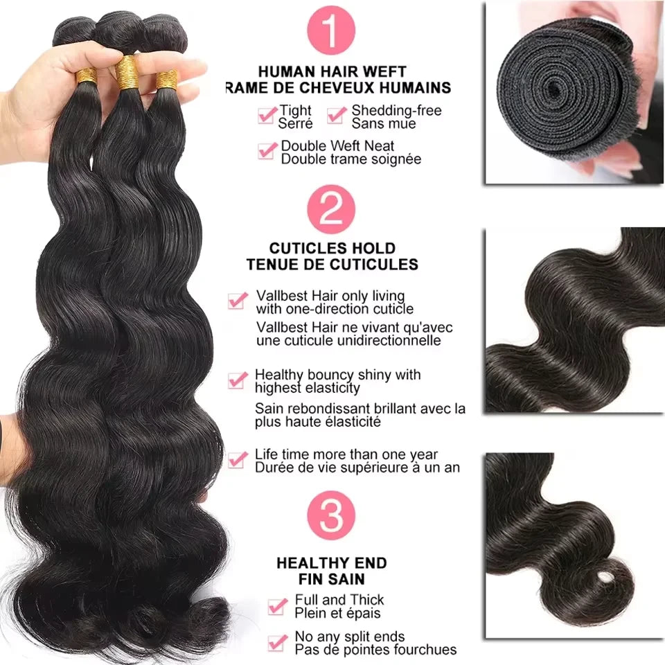 Brazilian Body Wave Human Hair Bundles