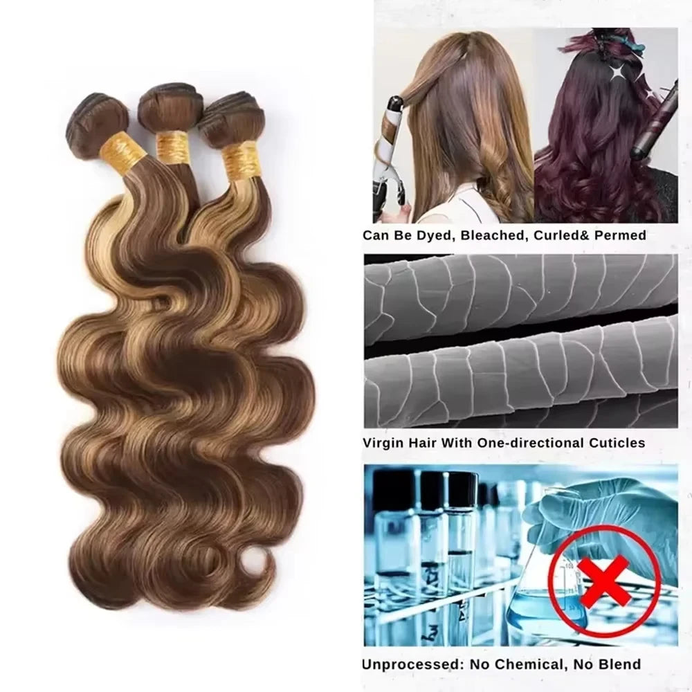 Honey Blonde Ombre Human Hair Bundles