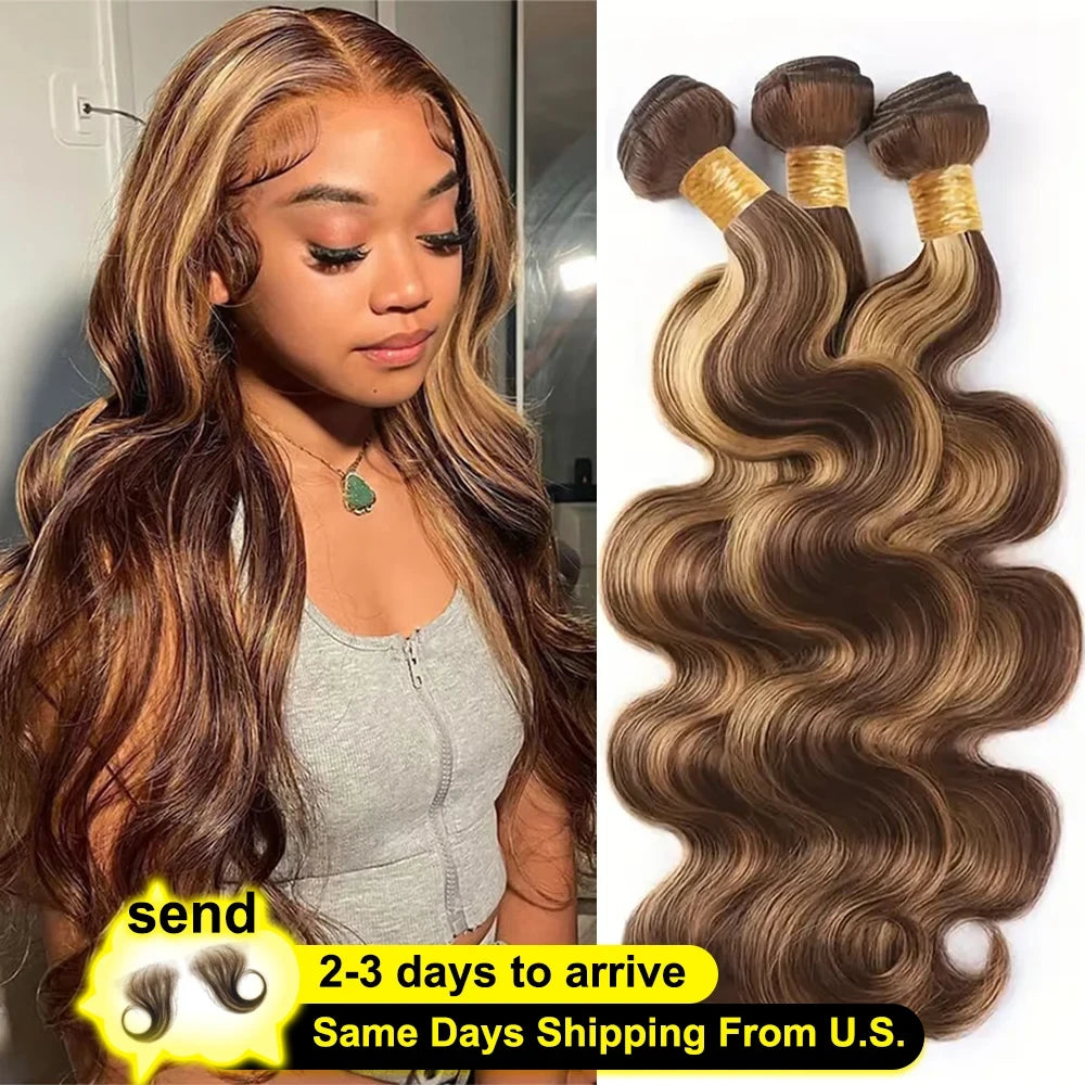 Honey Blonde Ombre Human Hair Bundles