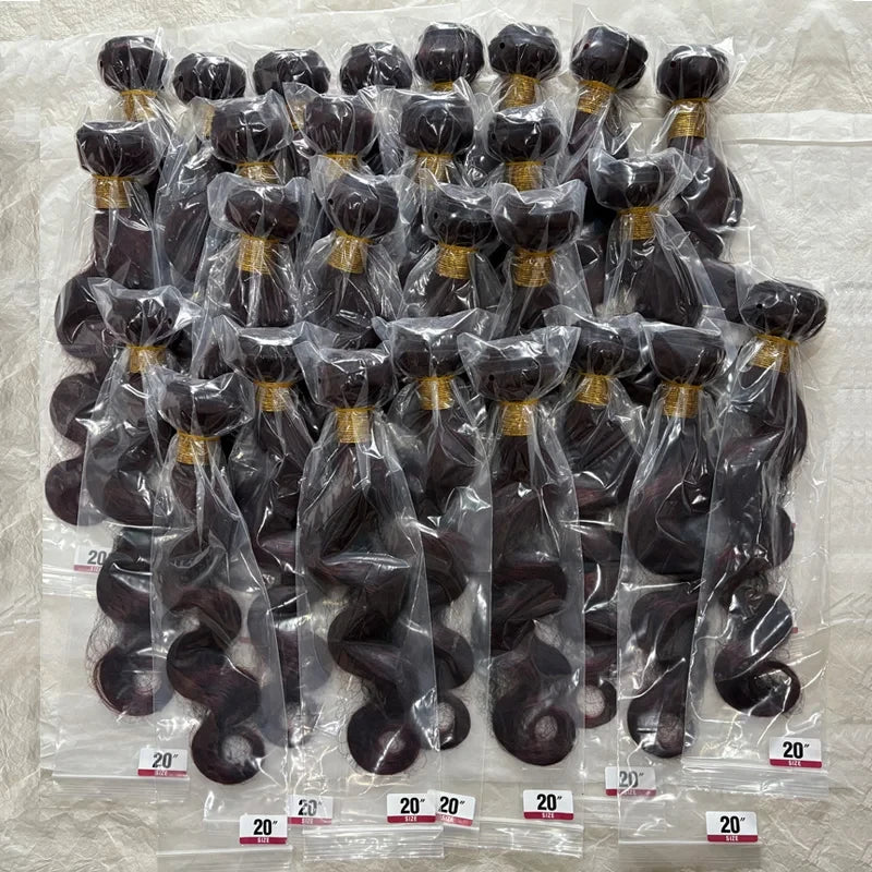 Burgundy Body Wave Human Hair Bundles