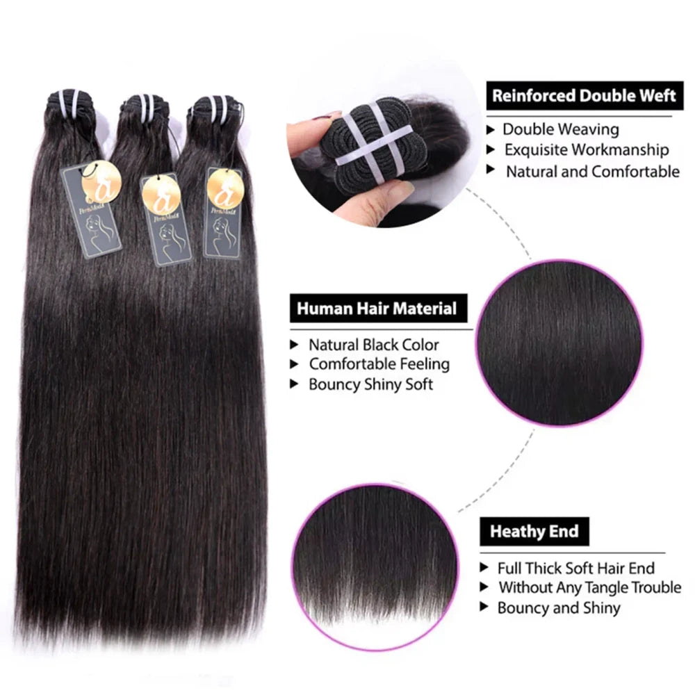 PerisModa Straight Human Hair Bundles