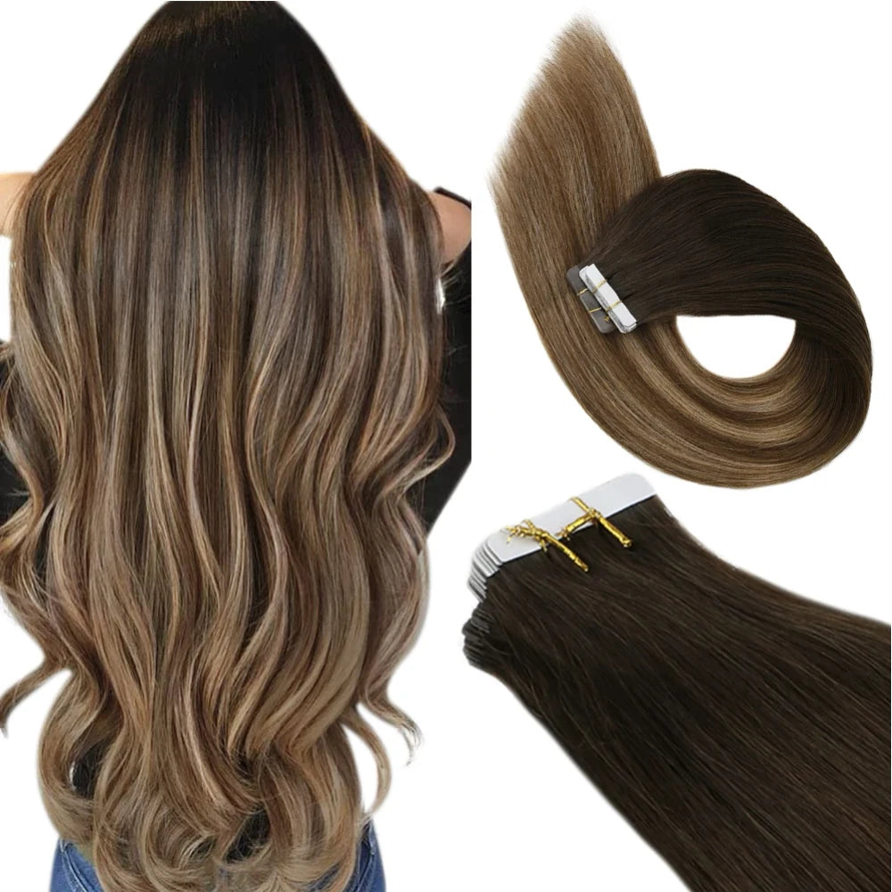 Remy Human Hair Tape Extensions