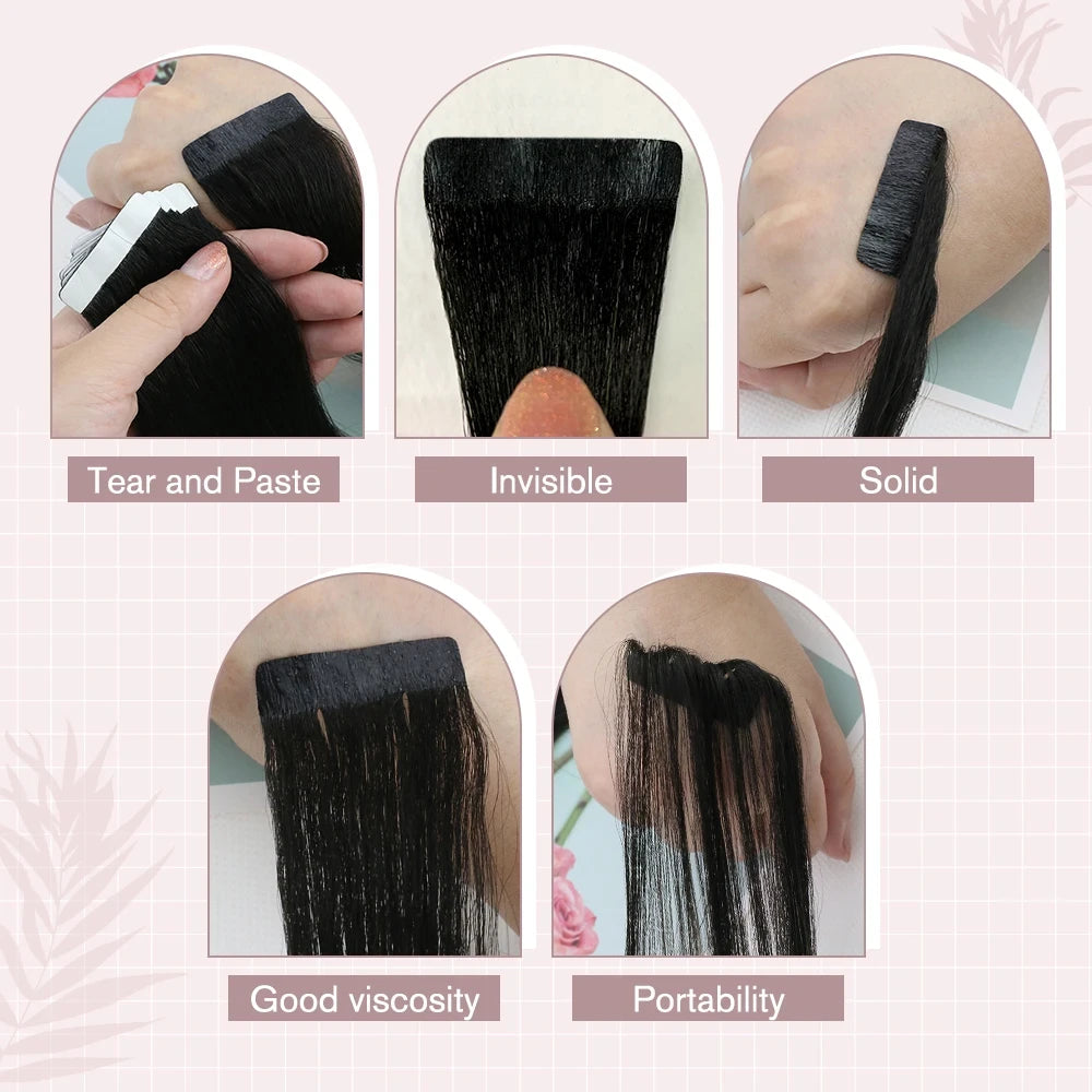 Remy Human Hair Tape Extensions