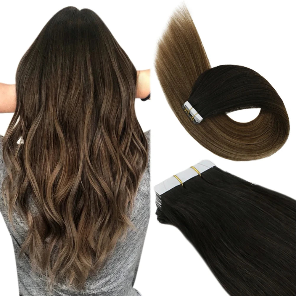 Remy Human Hair Tape Extensions