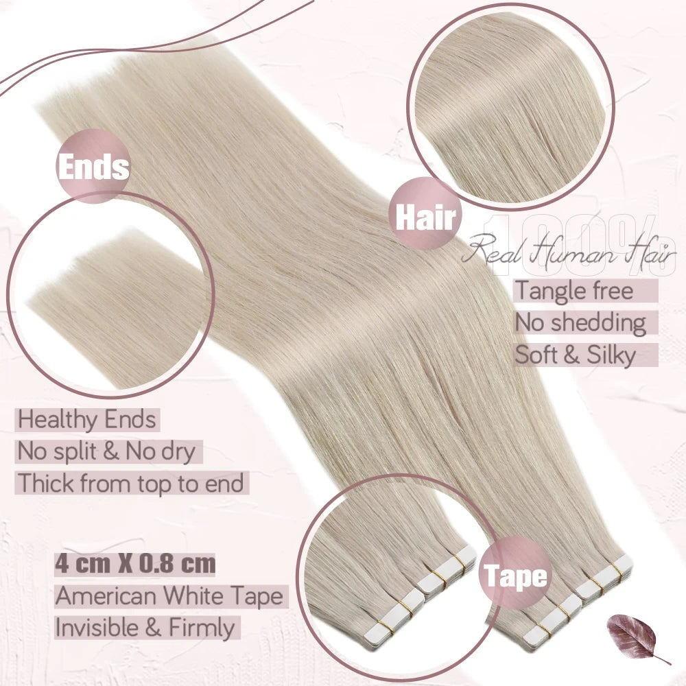 Remy Human Hair Tape Extensions