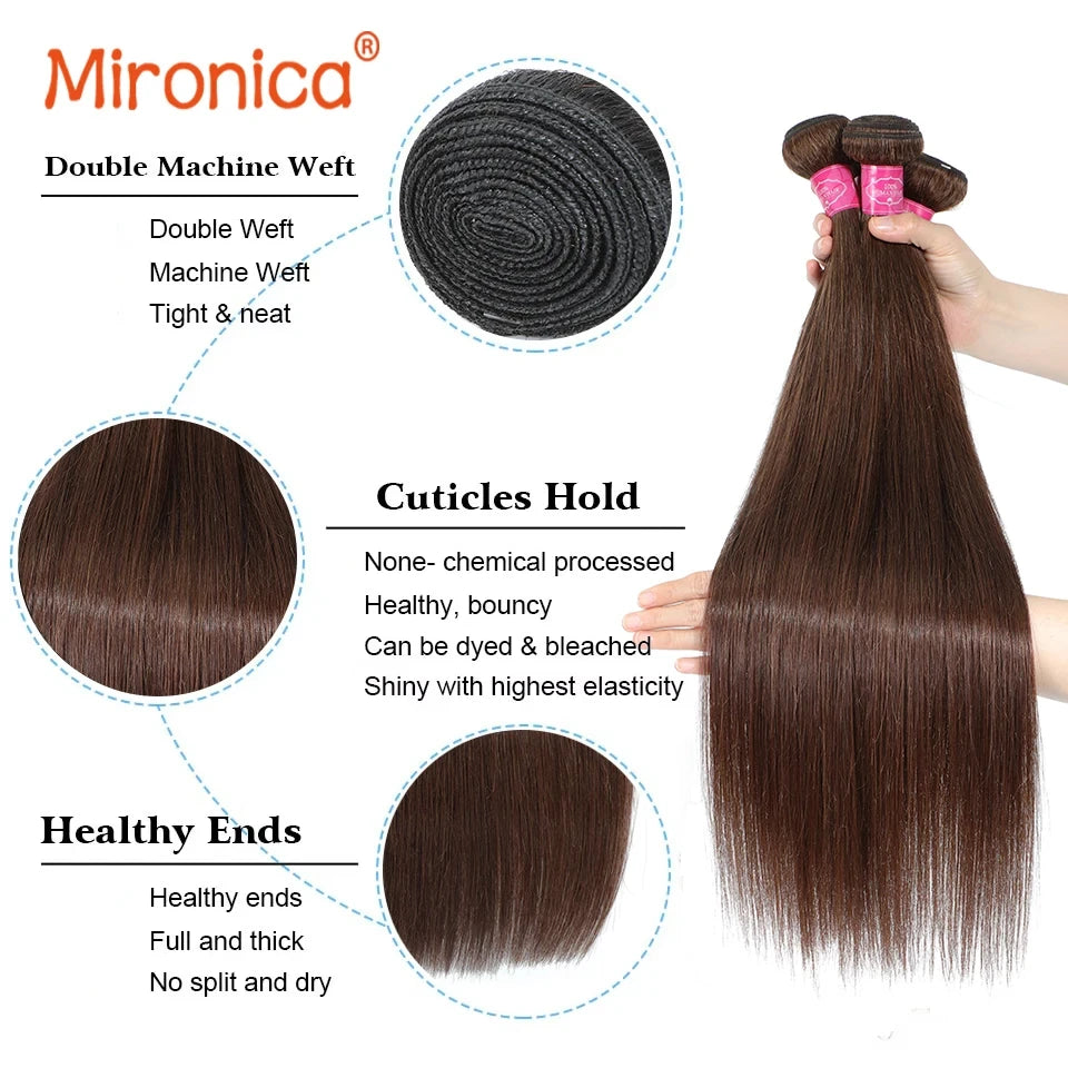 Chocolate Brown Human Hair Bundles