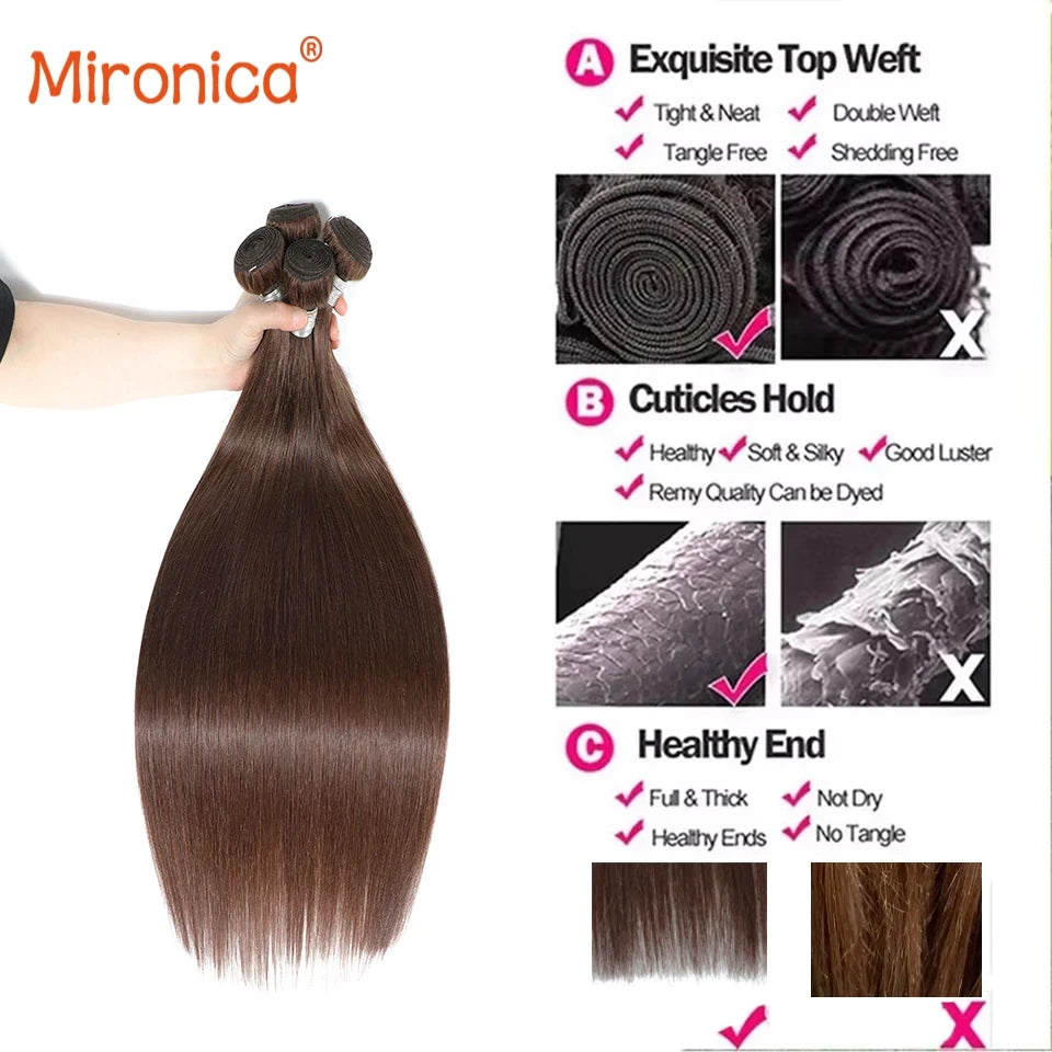 Chocolate Brown Human Hair Bundles