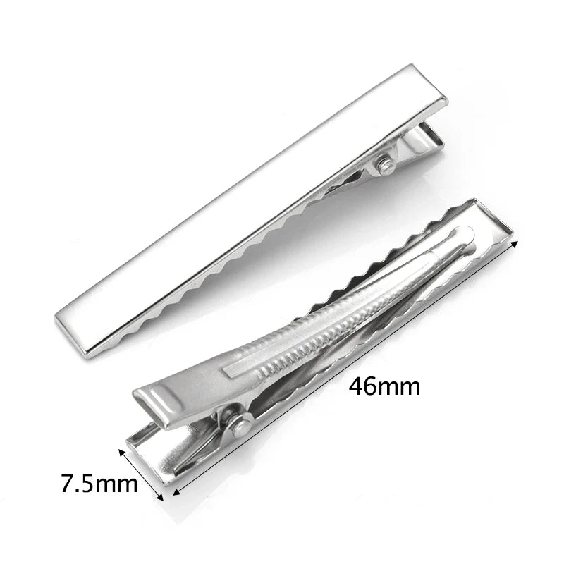 Rhodium Plated Star Hair Clips