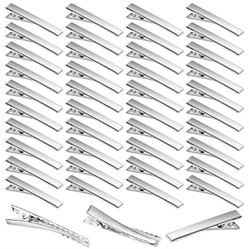 Rhodium Plated Star Hair Clips