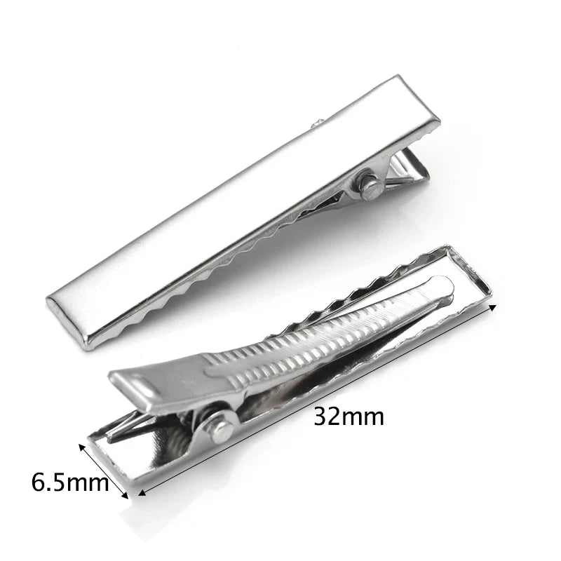 Rhodium Plated Star Hair Clips