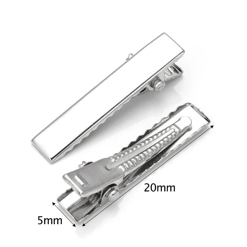 Rhodium Plated Star Hair Clips