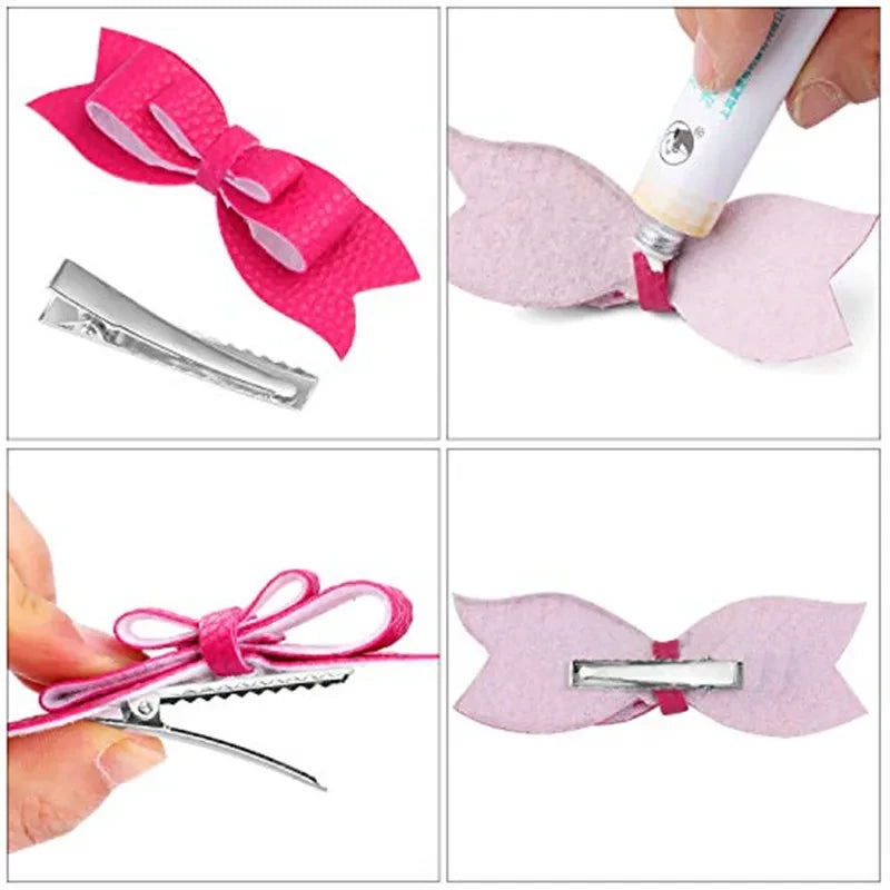 Rhodium Plated Star Hair Clips