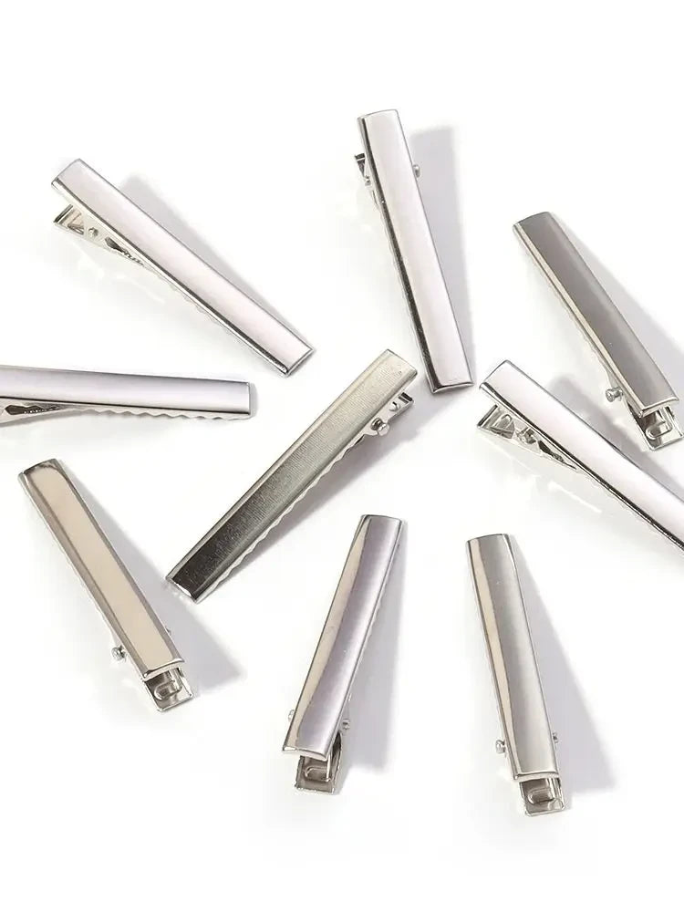Rhodium Plated Star Hair Clips