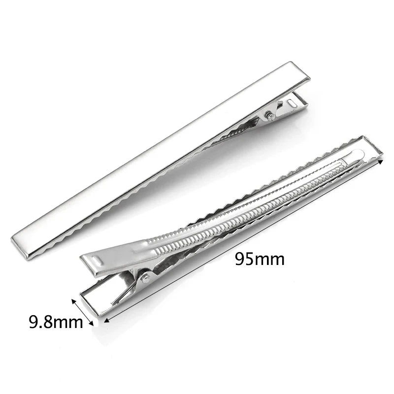 Rhodium Plated Star Hair Clips