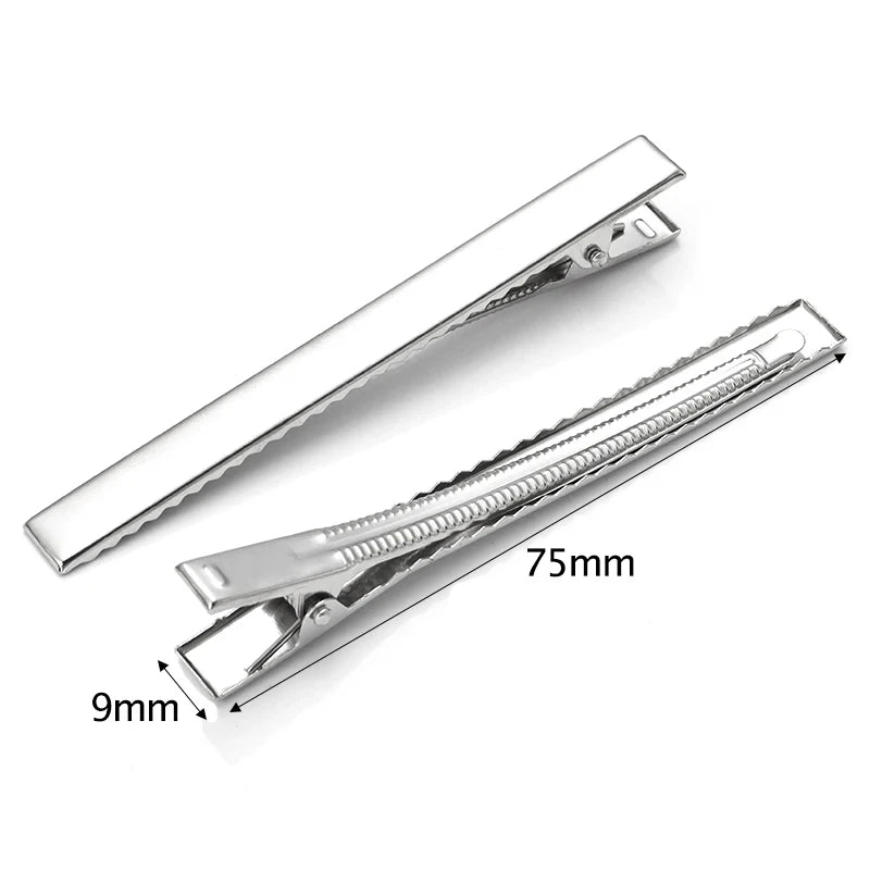 Rhodium Plated Star Hair Clips