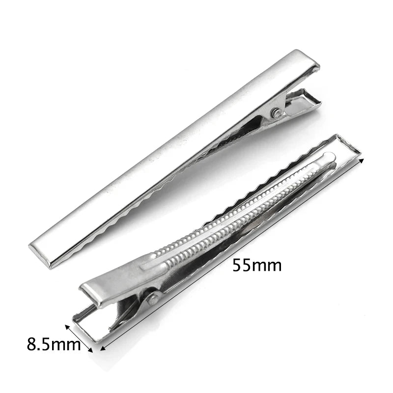 Rhodium Plated Star Hair Clips