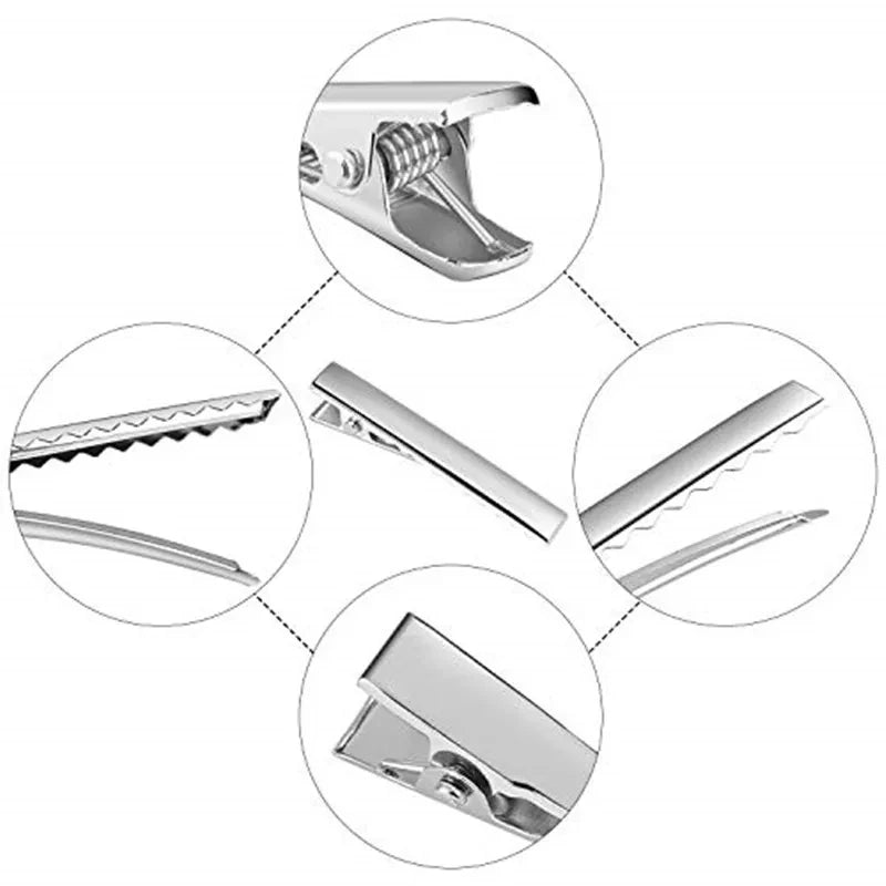 Rhodium Plated Star Hair Clips