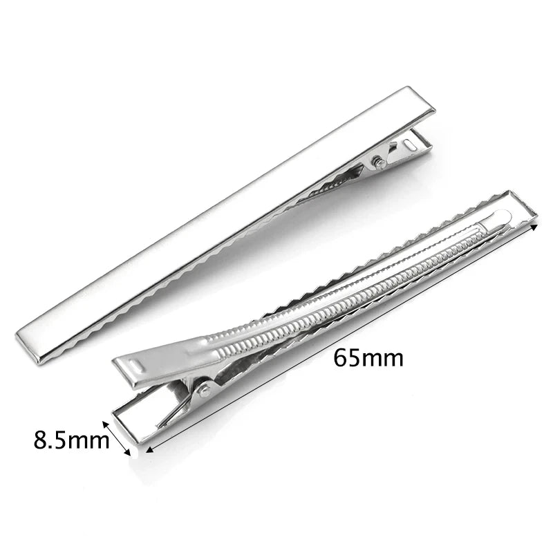 Rhodium Plated Star Hair Clips