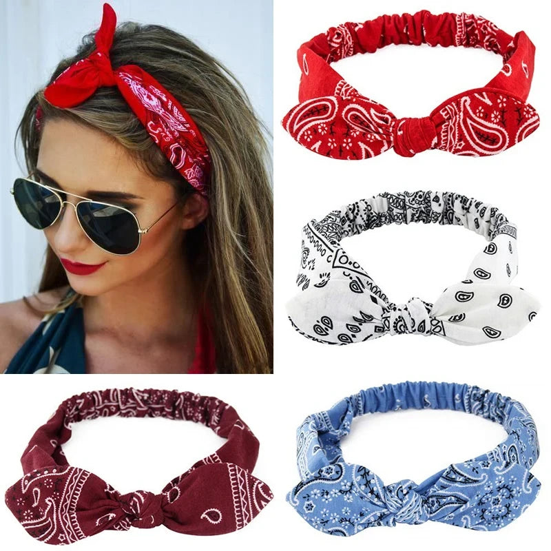 Boho Elastic Cross Knot Headband
