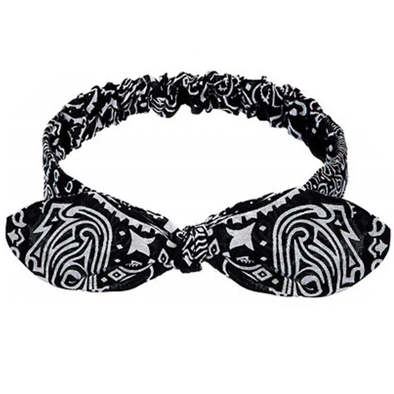 Boho Elastic Cross Knot Headband