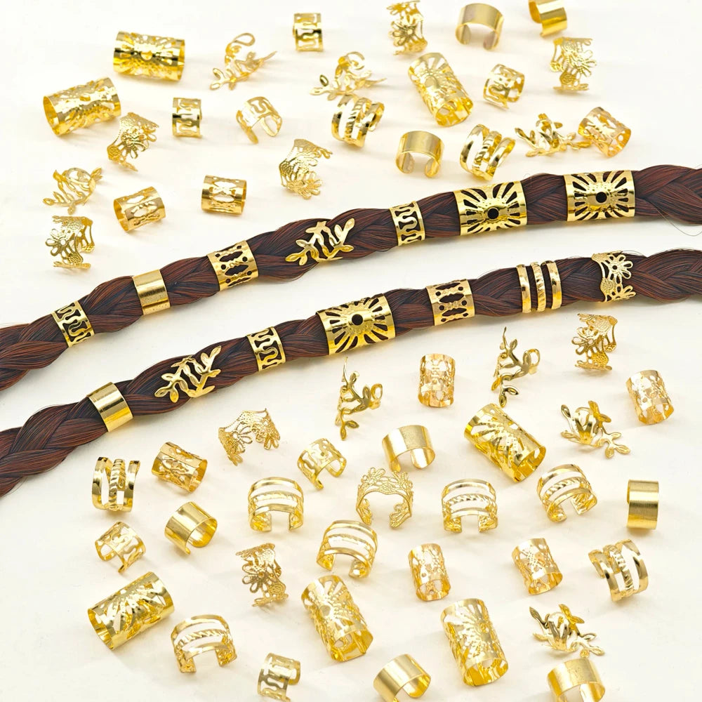 Vintage Golden Alloy Hair Jewelry