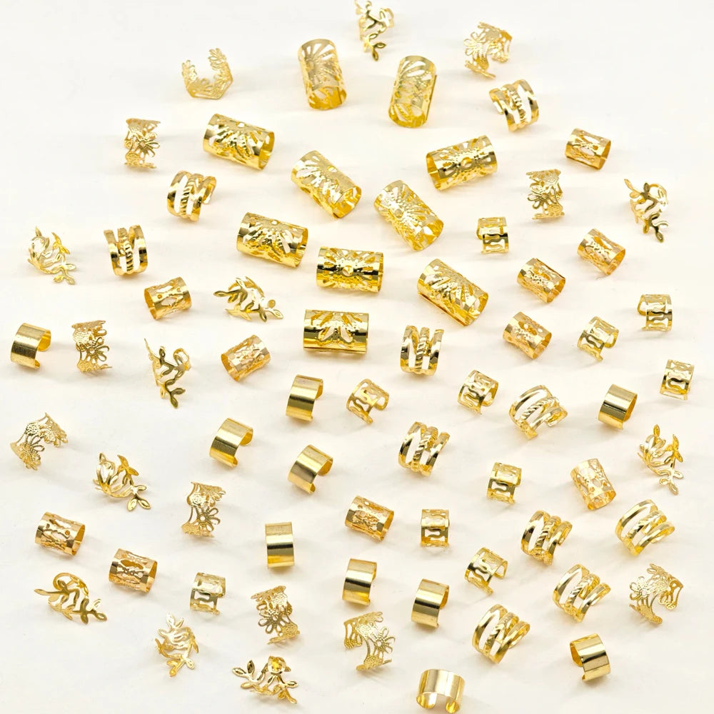 Vintage Golden Alloy Hair Jewelry