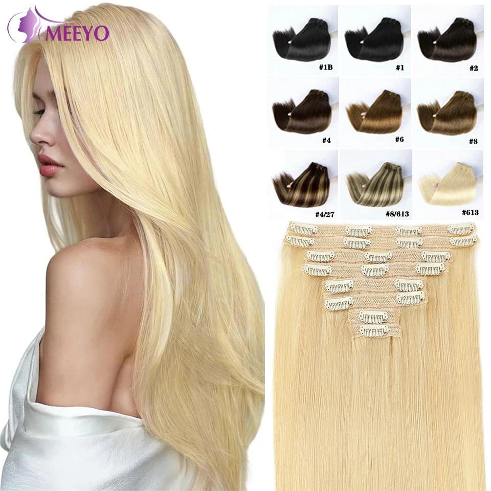 Bleach Blonde Human Hair Extensions