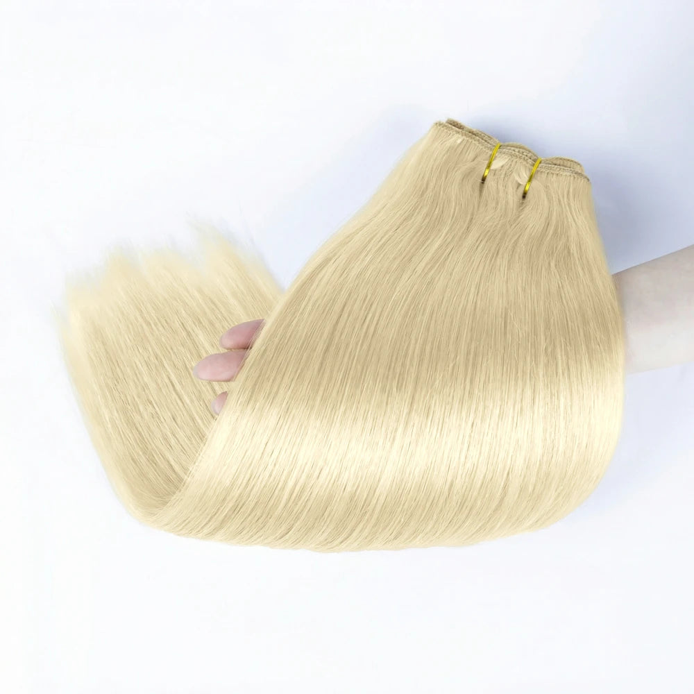 Bleach Blonde Human Hair Extensions