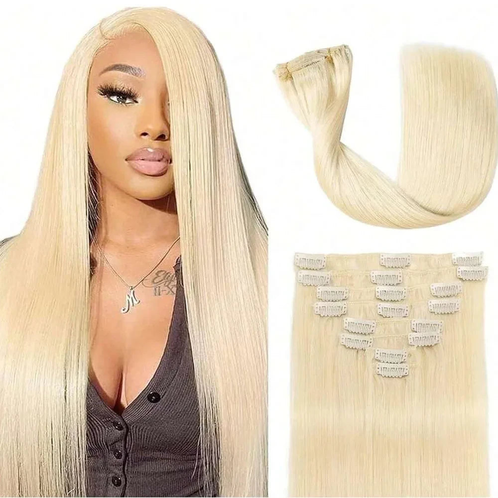 Real Human Hair Clip-In Extensions