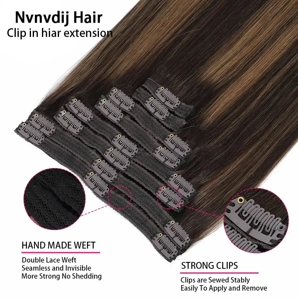 Highlight Straight Human Hair Extensions