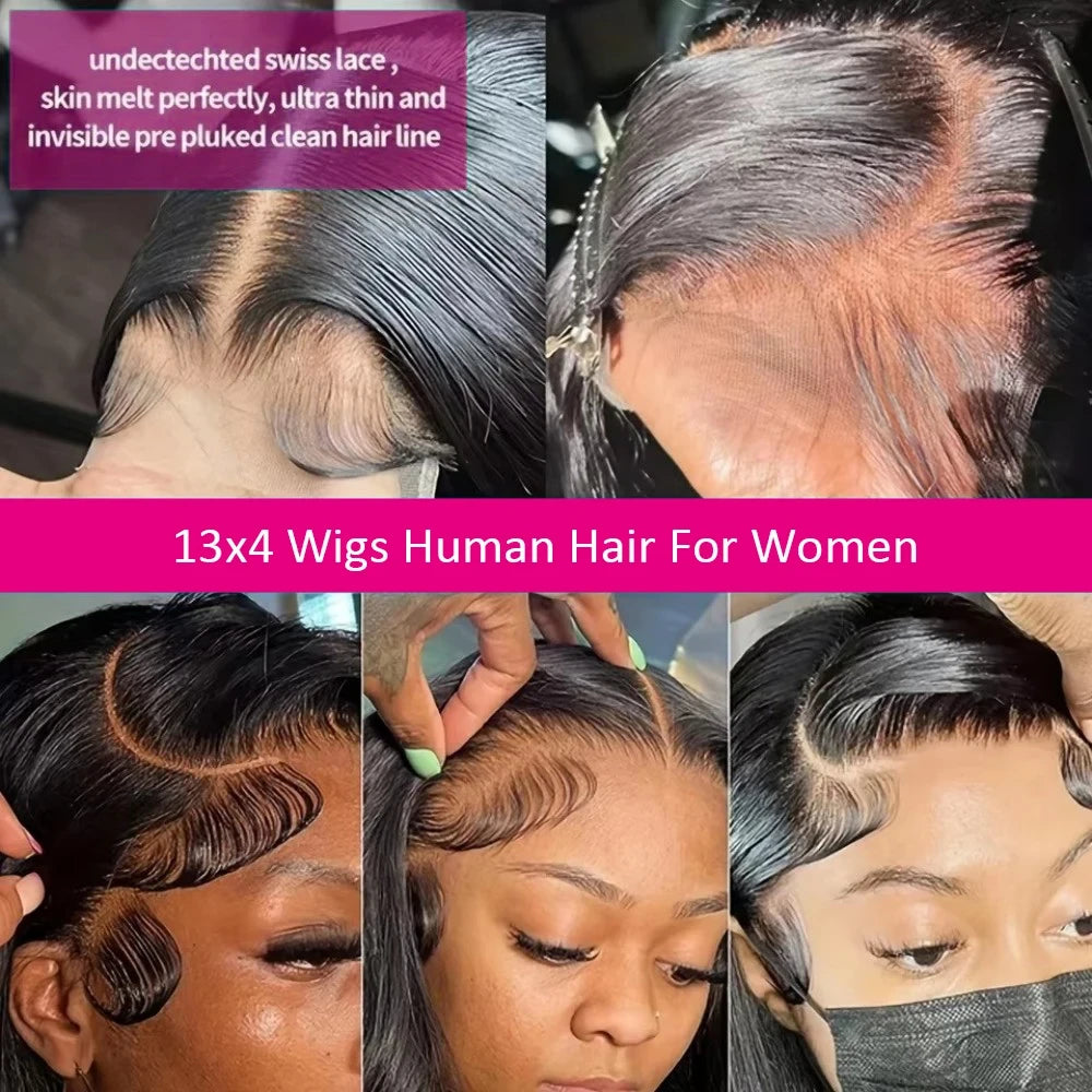 Straight Brazilian Human Hair Lace Wig
