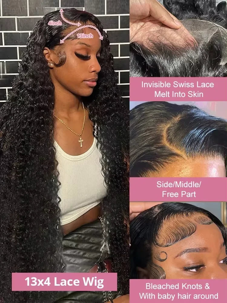 Deep Wave Human Hair Lace Wig
