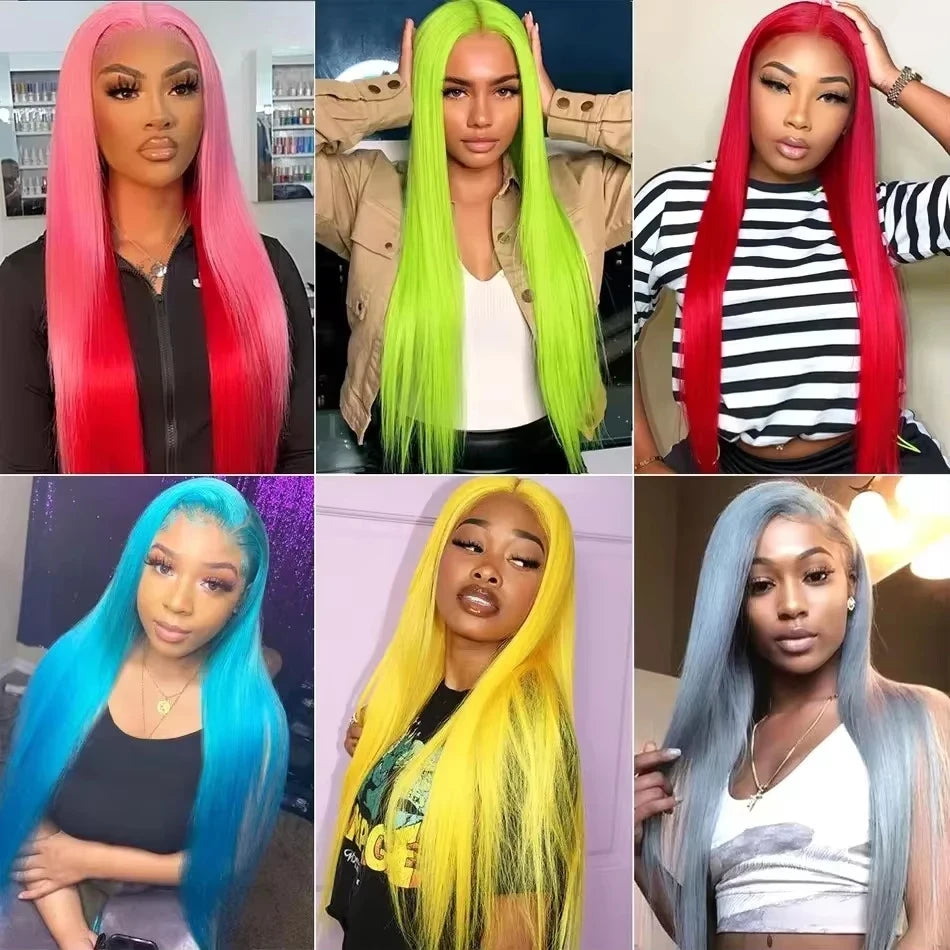 Straight Blonde Human Hair Lace Front Wig
