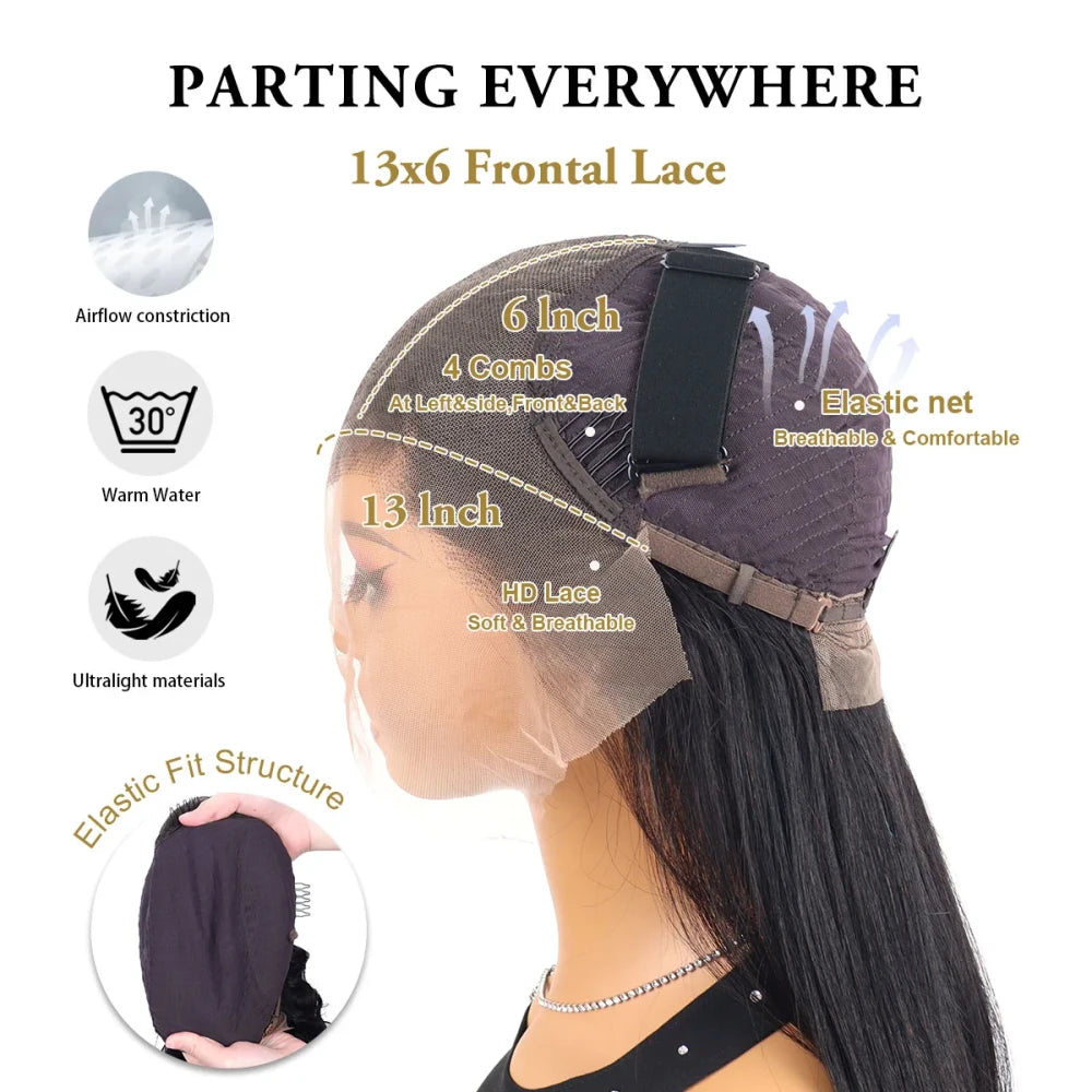 Straight Raw Human Hair Lace Frontal Wig
