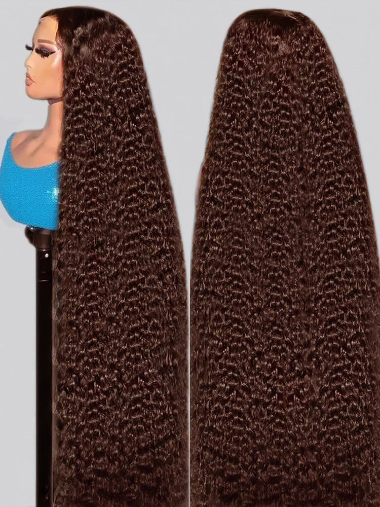 Chocolate Brown Deep Curly Lace Wig