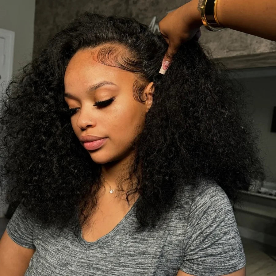 Short Curly Human Hair Lace Frontal Wig